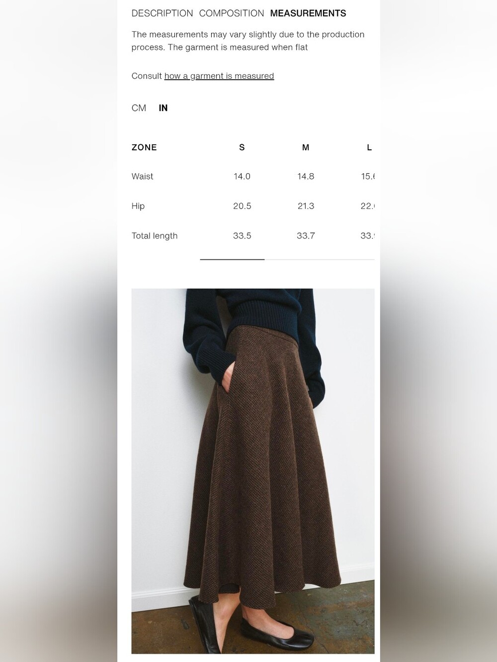 Zara WOOL BLEND CAPE SKIRT HOUNDSTOOTH (S) - Picture 7 of 7